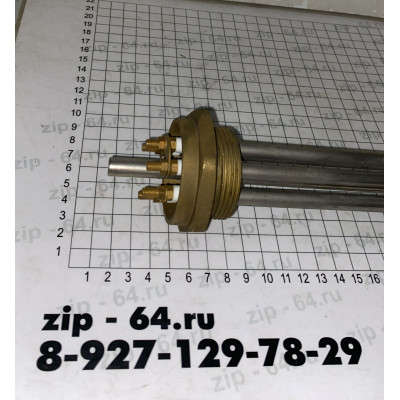 Блок ТЭНов 10 кВт G 1.5 (47 мм) (3х3,3) RDT (нерж), 220В, L400 мм