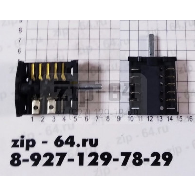 Переключатель 5поз. 250V 16A