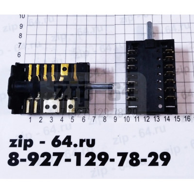 Переключатель духовки Дарина 5поз. 250V 16A