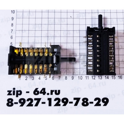 Переключатель духовки 10поз. HANSA 250V 16A 800810 1001 Переключатель духовки 10поз. HANSA 250V 16A 800810 1001