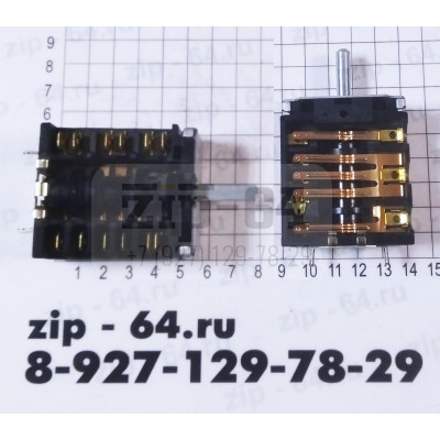 Переключатель 5поз.+ регулировка температуры 46.23866.500 250V 16A