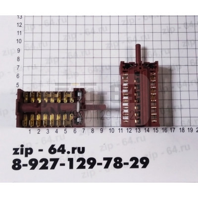 Переключатель конфорки 7поз. Веко 250V 16A