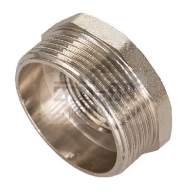 Футорка 3/4"*1/2"НВ никель переходник сантехнический