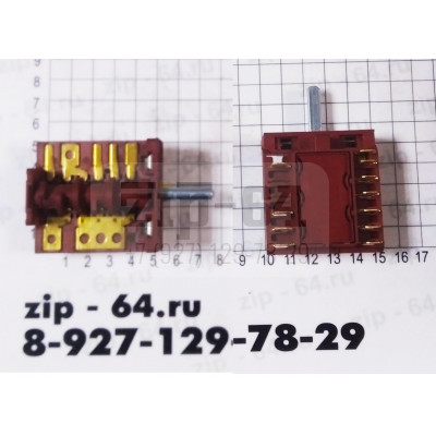 Переключатель конфорки 7поз. Лысьва 250V 16A Переключатель конфорки 7поз. Лысьва 250V 16A