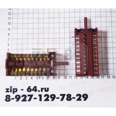 Переключатель режимов "HANSA" 16(5)А 250V 891003 8915 9поз. Переключатель режимов "HANSA" 16(5)А 250V 891003 8915 9поз.