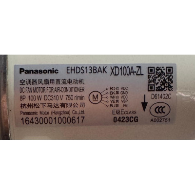 Электродвигатель EHDS13BAK XD100A-ZL DC310V вентилятора кассетного кондиционера BLCI_C-36/48/60HN8 Электродвигатель EHDS13BAK XD100A-ZL DC310V вентилятора кассетного кондиционера BLCI_C-36/48/60HN8