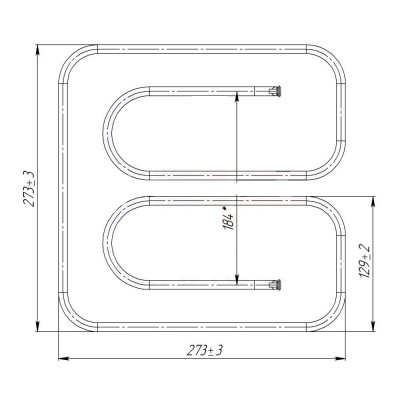 ТЭН-195-10-8,5/1,65 Т220 внешний для конфорок КЭТ-0,09/2,5(3,0) RADA