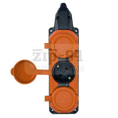 Колодка удлинителя 3-м с заземл. 16А IP44 каучук оранж. TOKOV TKE-C10-KK3-Z Колодка удлинителя 3-м с заземл. 16А IP44 каучук оранж. TOKOV TKE-C10-KK3-Z