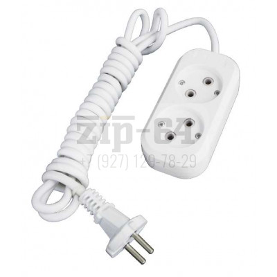 Удлинитель 2х3м без заземл. 10А IP20 Е-202 ПВС 2х0.75 АБС-пластик UNIVersal 9631960 65986/24
