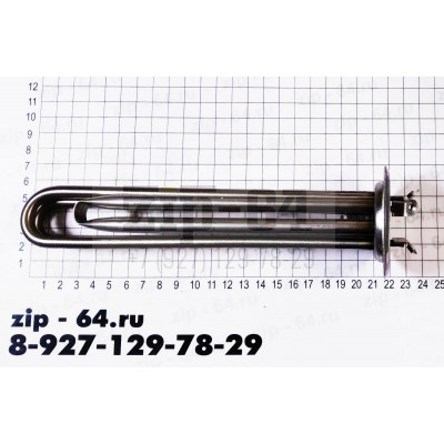 ТЭН RF 2000W(1000+1000),нерж, Ø64, М4, клеммы под винт, L205мм