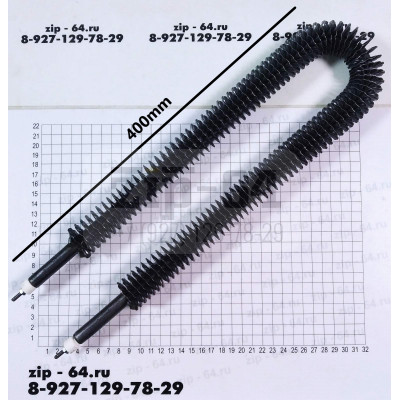 ТЭН 2500W ,черн, L400mm,оребрённый,межосевое расстояние 70-75мм,подвижный воздух,Ф2,220V