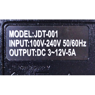 Универсальный блок питания с дисплеем. Регулируемое напряжение 3-12 V - 5A модель: JDT-001
