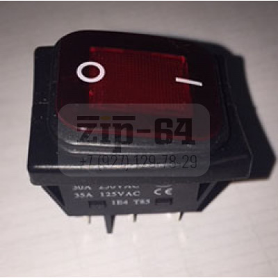 Кнопка с термозащитой 30А 250V T85 (6 контактов)
