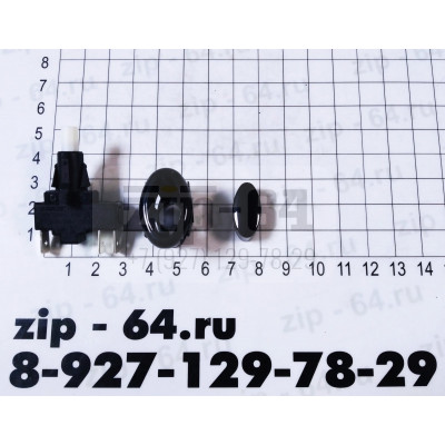 Кнопка розжига GEFEST, ПКН-506-222 овал (черная)
