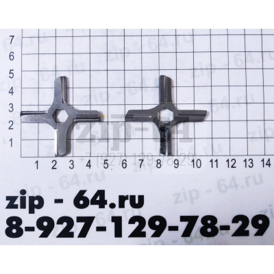 Нож для мясорубки MOULINEX-шестигр, D46.6mm, под шток3.2mm,