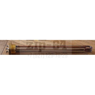 Блок ТЭНов 6,0 кВт RTF, 6000W(2000x3), TW, G1 1/2" (47mm), L400мм, клеммы под разъем