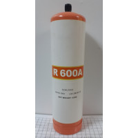 Фреон (хладон) R-600a, 850гр., с клапаном шредера, (оранжевый), (вес нетто 420г)