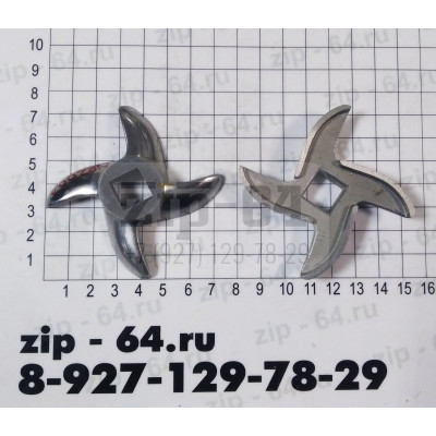 Нож для промышленной мясорубки. Внешний d=74mm, d Квадрата=13.5mm Нож для промышленной мясорубки. Внешний d=74mm, d Квадрата=13.5mm
