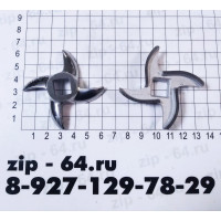 Нож для промышленной мясорубки. Внешний d=61.5mm d Квадрата=12.5mm