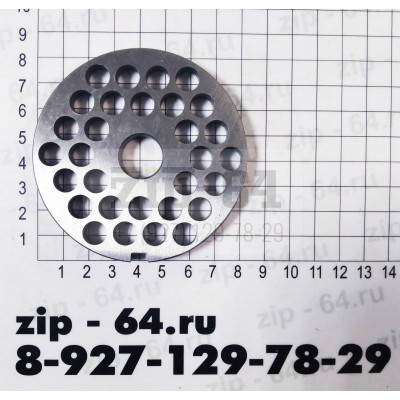Решетка средняя для промышленной мясорубки МИМ300. Наруж. D= 82mm D посадочн. отв.= 16mm Решетка средняя для промышленной мясорубки МИМ300. Наруж. D= 82mm D посадочн. отв.= 16mm